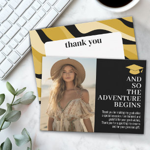 And So the Adventure Awaits - Photo Thank You Card