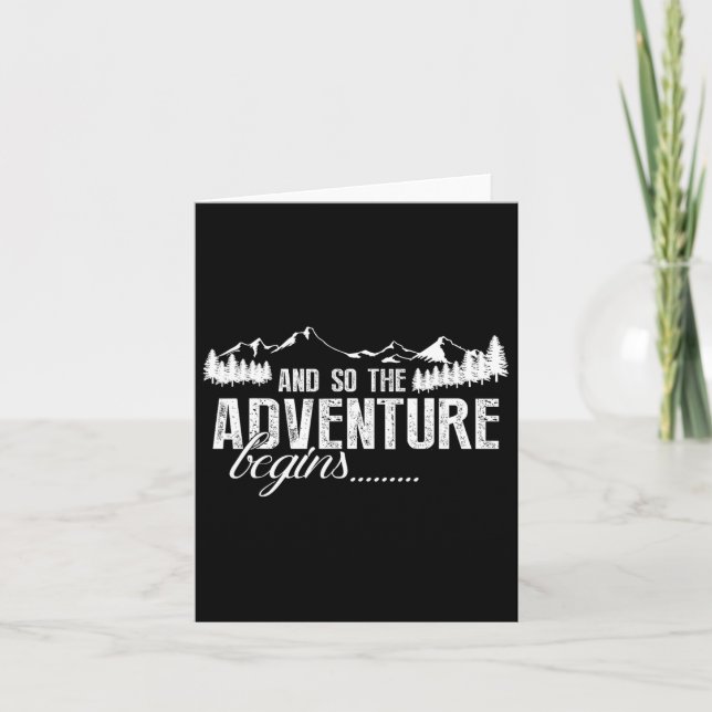 And So The Adventure Begins Camping Road Trip  Card (Front)