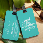 And so the Adventure Begins - Can Edit Colour Luggage Tag<br><div class="desc">Add 2020,  2021 or any year to this whimsical design. This can be used for any graduate or reunion - high school,  college,  grad school,  nursing,  med school or even trade school.</div>