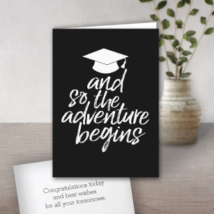 And So The Adventure Begins - Graduation Card