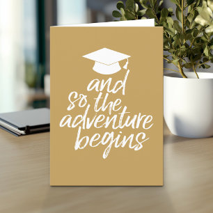 And So The Adventure Begins - Graduation Card