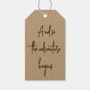 And so the Adventure Begins Graduation Centerpiece Gift Tags