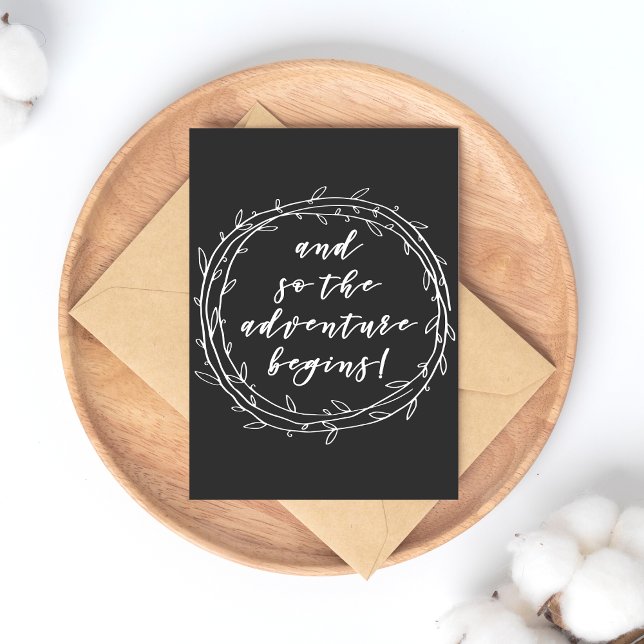 And so the adventure begins - Handwritten script Postcard (Creator Uploaded)