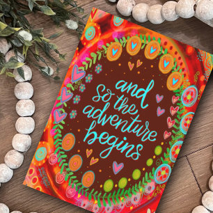 And so the Adventure Begins Inspirational Fun Card