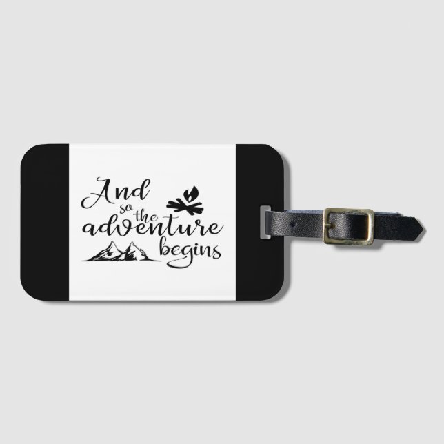 And so The Adventure Begins Luggage Tag (Front Horizontal)