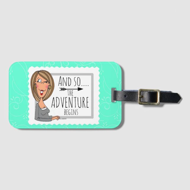 and so...the adventure begins luggage tag (Front Horizontal)