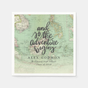 AND SO THE ADVENTURE BEGINS NAPKIN