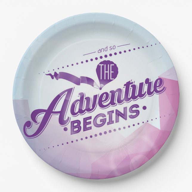 And So The Adventure Begins Paper Plate (Front)