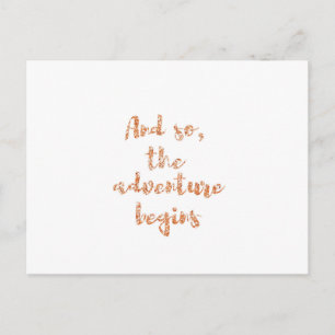 And so, the adventure begins - Travel inspiration Postcard