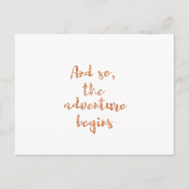 And so, the adventure begins - Travel inspiration Postcard (Front)