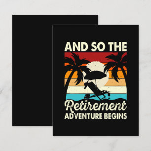 And So The Retirement Adventure Begins RSVP Card