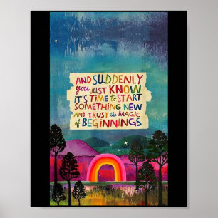 And Suddenly You Just Know It's Time To Start Soin Poster