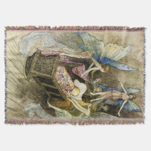 And, Sweetly Singing Round Thy Bed Throw Blanket