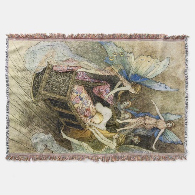And, Sweetly Singing Round Thy Bed Throw Blanket (Front)