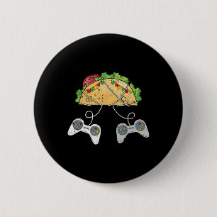 And Tacos Cinco De Mayo Video-game Mexican Food Ga 6 Cm Round Badge
