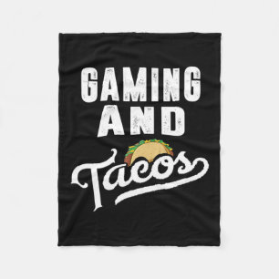 And Tacos Retro Video Game Player Taco Fan Fleece Blanket