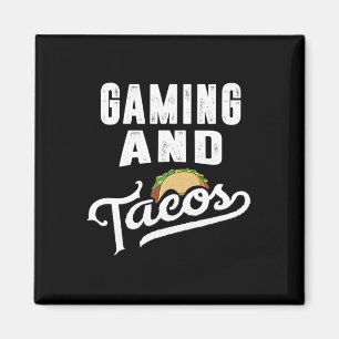 And Tacos Retro Video Game Player Taco Fan Magnet