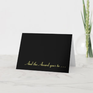 And the Award goes to..., card