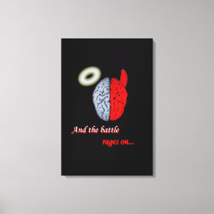 And the Battle Rages On (Good vs Evil) Canvas Print