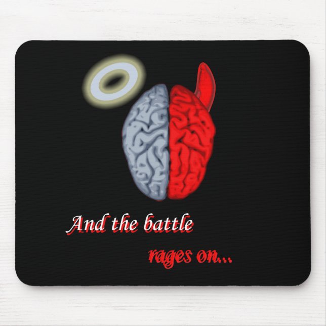And the Battle Rages On (Good vs Evil) Mouse Mat (Front)