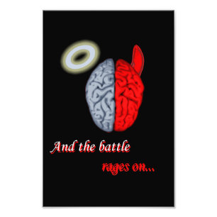 And the Battle Rages On (Good vs Evil) Photo Print