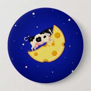 And the Cow Jumped Over the Cheese Moon 10 Cm Round Badge