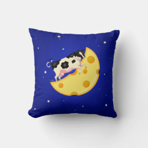 And the Cow Jumped Over the Cheese Moon Cushion
