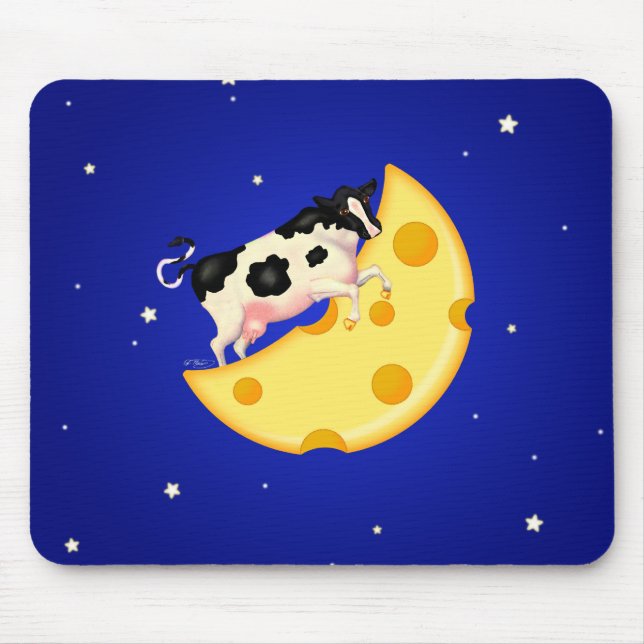 And the Cow Jumped Over the Cheese Moon Mouse Mat (Front)