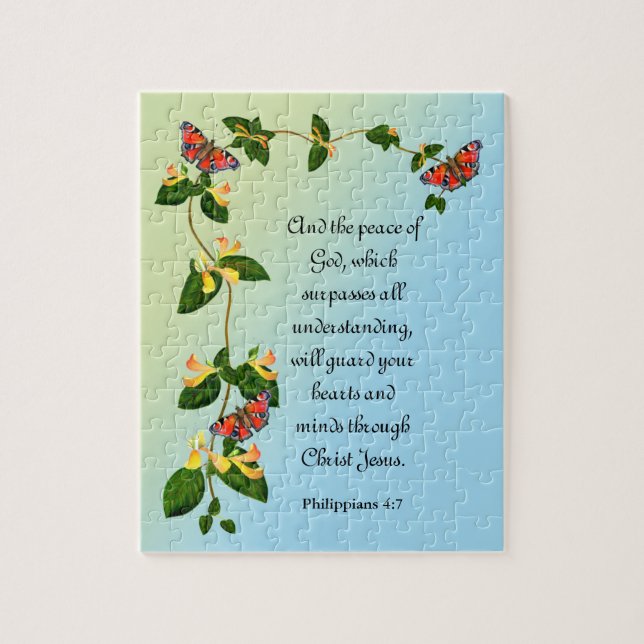 And the peace of God which surpasses Bible verse Jigsaw Puzzle (Vertical)