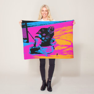 And the Puck Stops Here! - Ice Hockey Goalie Fleece Blanket