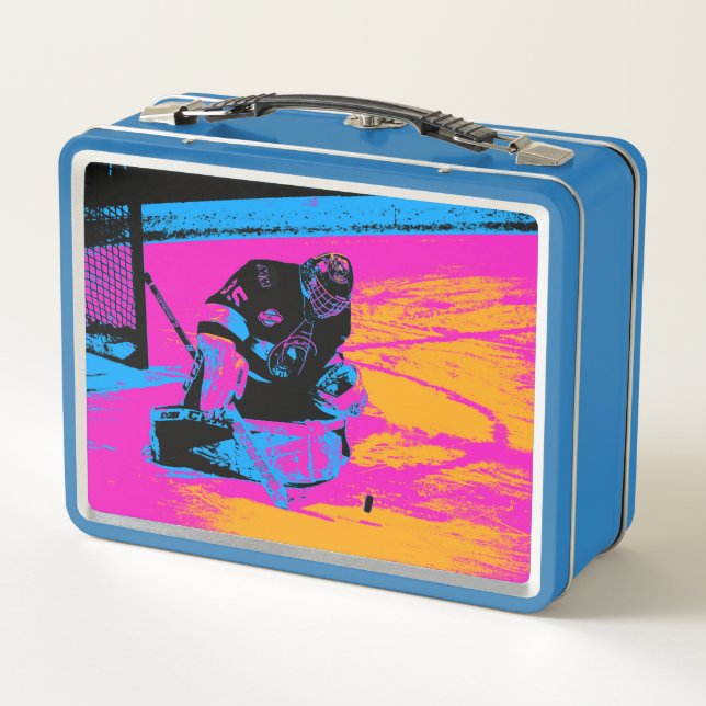 And the Puck Stops Here! - Ice Hockey Metal Lunch Box (Back)
