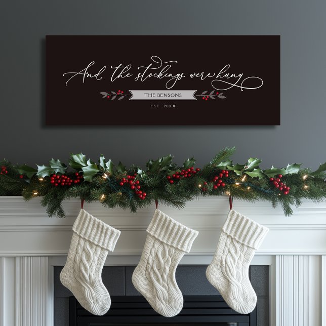 And The Stockings Were Hung Personalised Christmas Canvas Print (Creator Uploaded)