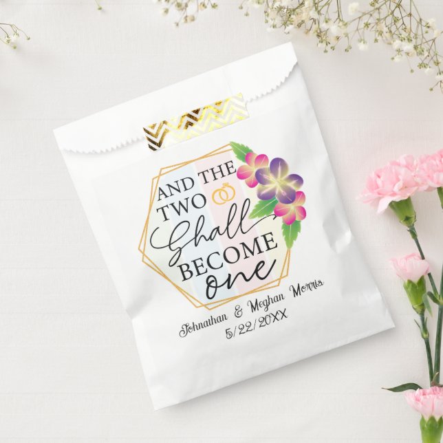 And the two shall become one engagement party favour bags (Sealed)