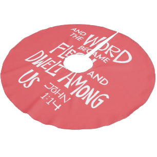 And the Word became Flesh Brushed Polyester Tree Skirt