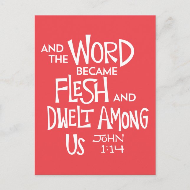 And the Word became Flesh Postcard (Front)