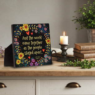 And the World Came Together Inspirivity Plaque