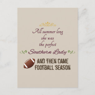 ...And Then Came Football Season Postcard