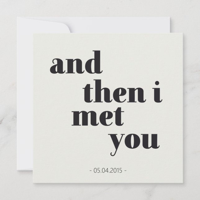 And then i met you - personalisierbar jubiläum (Front)