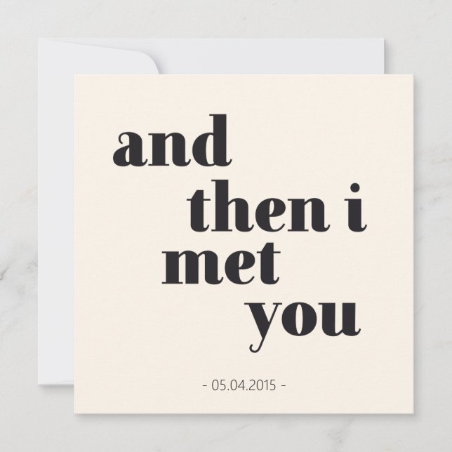 And then i met you - personalisierbar jubiläum (Front)