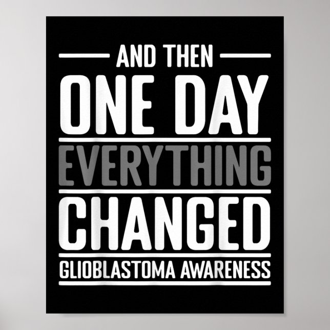 And Then One Day Everything Changed Awareness Glio Poster (Front)