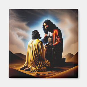 And Then There Was Man Black Christian Art Magnet