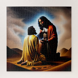 And Then There Was Man Black Christian Art Puzzle