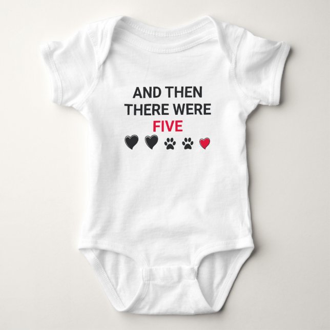 And Then There Were Five Baby Bodysuit (Front)
