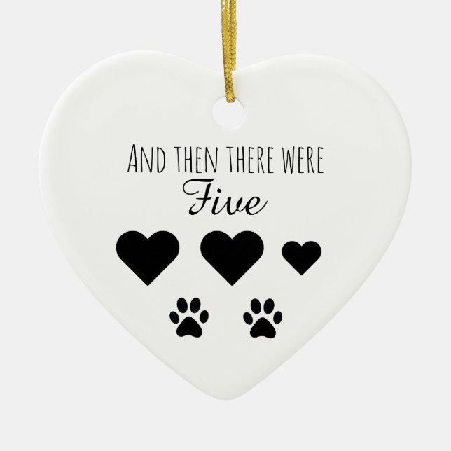 And then there were Five Ceramic Tree Decoration (Front)