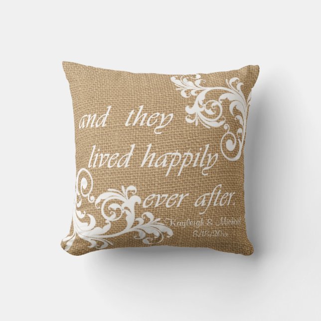 and they lived happily ever after cushion (Front)