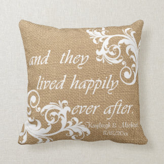 and they lived happily ever after cushion