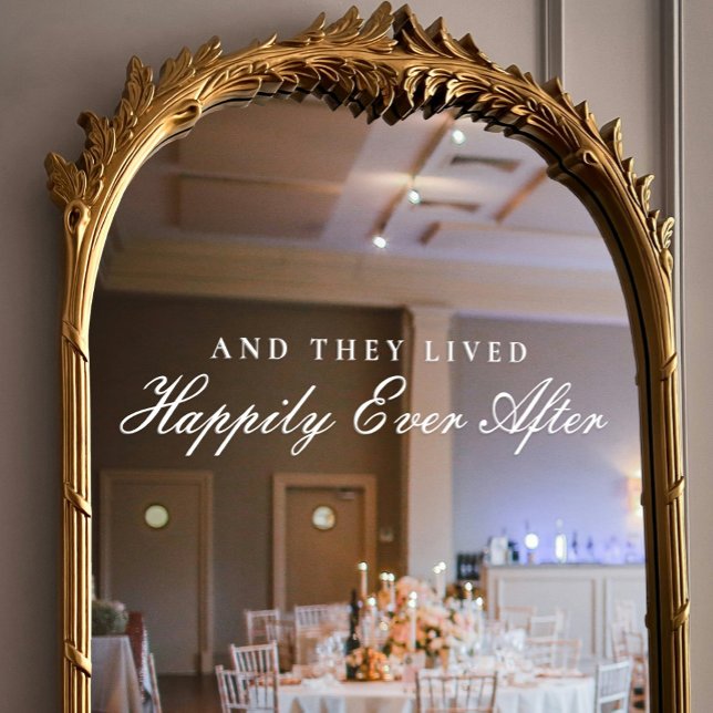 And They Lived Happily Ever After Elegant Wedding Window Cling (And They Lived Happily Ever After Elegant Wedding Window Cling)