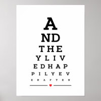 And they lived happily everafter eye chart