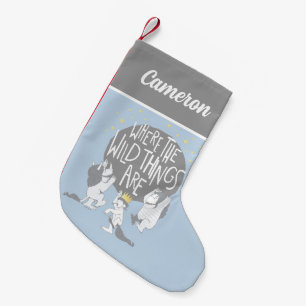 And they Roared   Add Your Name Small Christmas Stocking