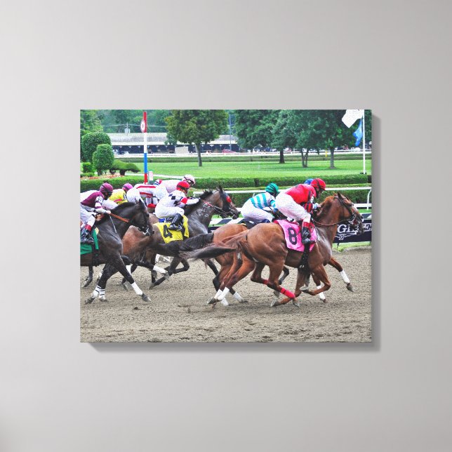 And They're off at Saratoga Canvas Print (Front)